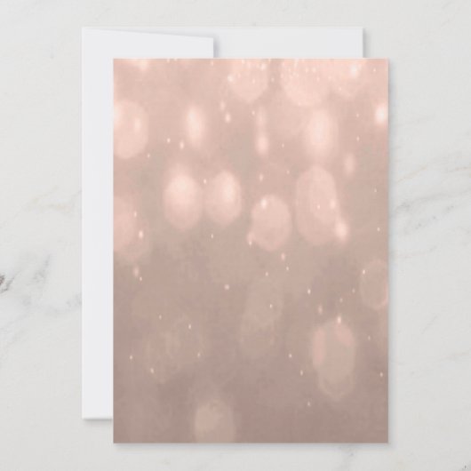 Weddensuitnodiging | Blush Bokeh Kaart (Achterkant)