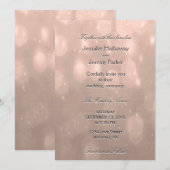 Weddensuitnodiging | Blush Bokeh Kaart (Voorkant / Achterkant)