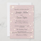 Weddensuitnodiging | Blush bubbels Kaart (Voorkant)