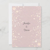 Weddensuitnodiging | Blush bubbels Kaart (Achterkant)