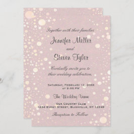 Weddensuitnodiging | Blush bubbels Kaart