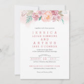 Weddensuitnodiging | Blush en bloei Kaart (Voorkant)
