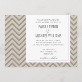 Weddensuitnodiging | Chevron Kaart