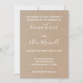 Weddensuitnodiging | Craft Paper Script Kaart (Voorkant)