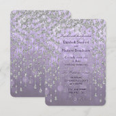 Weddensuitnodiging | Crystal Palace Lavender Kaart (Voorkant / Achterkant)