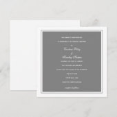 Weddensuitnodiging | Eenvoud |gr Kaart (Voorkant / Achterkant)