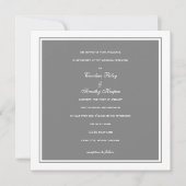 Weddensuitnodiging | Eenvoud |gr Kaart (Voorkant)