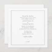 Weddensuitnodiging | Eenvoudig II |wgry Kaart (Voorkant / Achterkant)