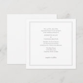 Weddensuitnodiging | Eenvoudig |wgry Kaart (Voorkant / Achterkant)