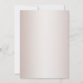 Weddensuitnodiging | Elegant Modern Blush Pearl Kaart (Achterkant)