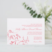 Weddensuitnodiging | Floral Grace |lppi Kaart (Staand voorkant)