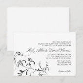 Weddensuitnodiging | Floral Grace |wb Kaart (Voorkant / Achterkant)