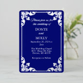 Weddensuitnodiging Folie Uitnodiging (Staand Voorkant)