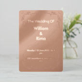 Weddensuitnodiging Folie Uitnodiging (Staand Voorkant)