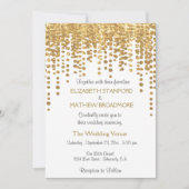 Weddensuitnodiging | Glitter-Confetti (goudglitter Kaart (Voorkant)