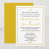 Weddensuitnodiging | Goud wit Kaart (Voorkant / Achterkant)
