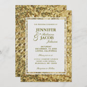 Weddensuitnodiging | Goudharsen Kaart (Voorkant / Achterkant)