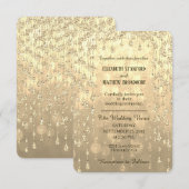 Weddensuitnodiging | Goudkristal Kaart (Voorkant / Achterkant)