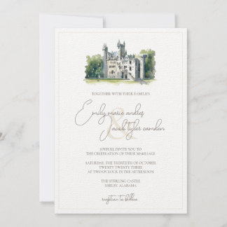 Weddensuitnodiging - Historisch kasteel in Waterve Kaart