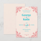 Weddensuitnodiging Informatiekaartje (Voorkant / Achterkant)