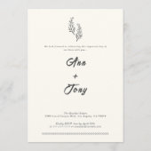 Weddensuitnodiging Kaart (Achterkant)