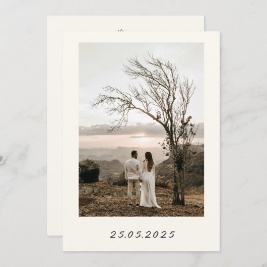 Weddensuitnodiging Kaart (Voorkant / Achterkant)