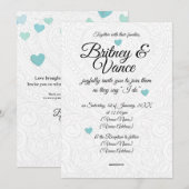 Weddensuitnodiging Kaart (Voorkant / Achterkant)