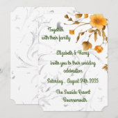 Weddensuitnodiging Kaart (Voorkant / Achterkant)