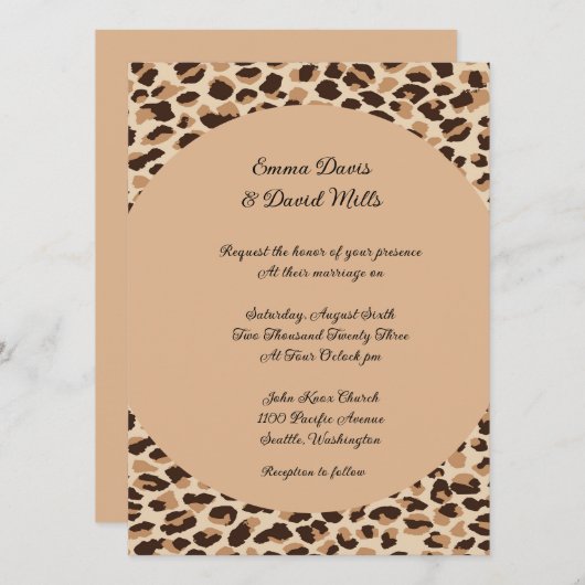 Weddensuitnodiging Kaart (Voorkant / Achterkant)