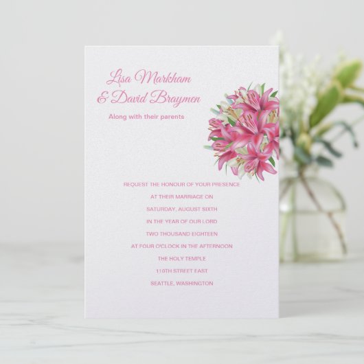 Weddensuitnodiging Kaart (Staand voorkant)