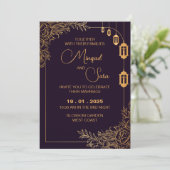 Weddensuitnodiging Kaart (Staand voorkant)