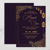 Weddensuitnodiging Kaart (Voorkant / Achterkant)