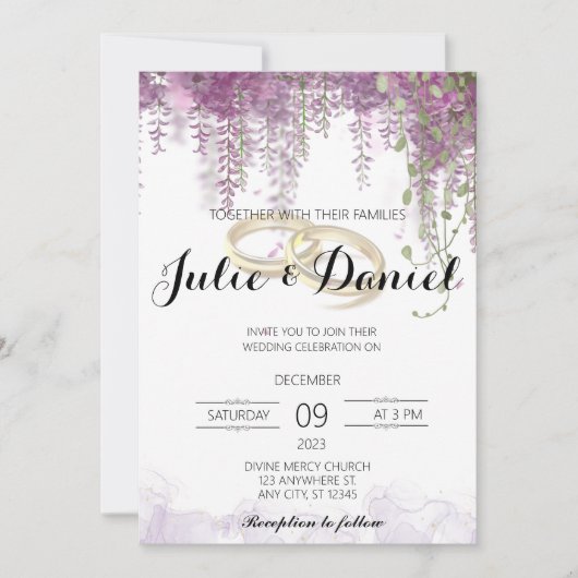 Weddensuitnodiging Kaart (Voorkant)