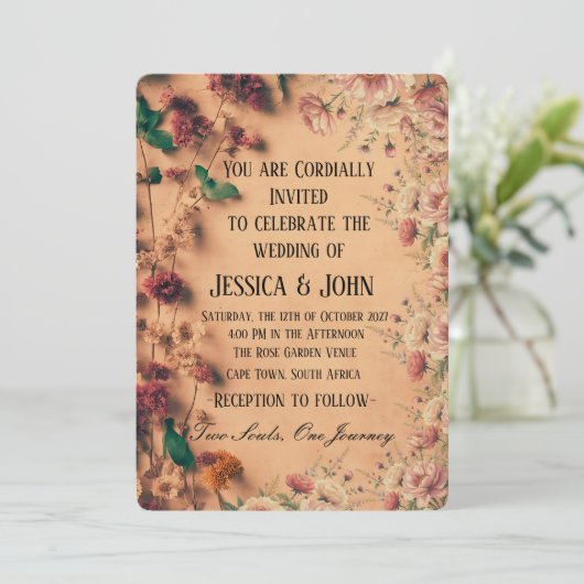 Weddensuitnodiging Kaart (Staand voorkant)