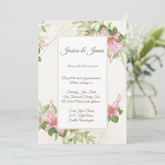 Weddensuitnodiging Kaart (Staand voorkant)