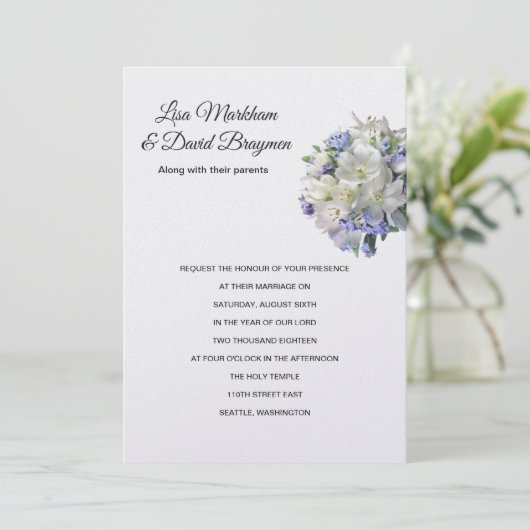 Weddensuitnodiging Kaart (Staand voorkant)