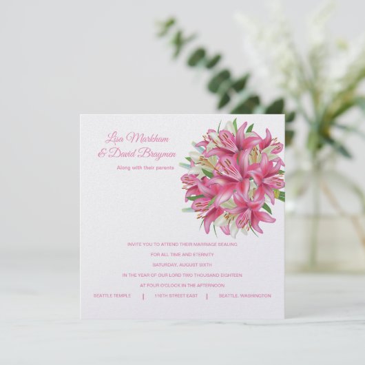 Weddensuitnodiging Kaart (Staand voorkant)