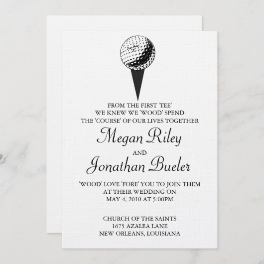 Weddensuitnodiging Kaart (Voorkant / Achterkant)