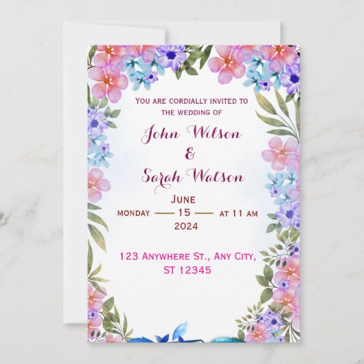 Weddensuitnodiging Kaart (Voorkant)