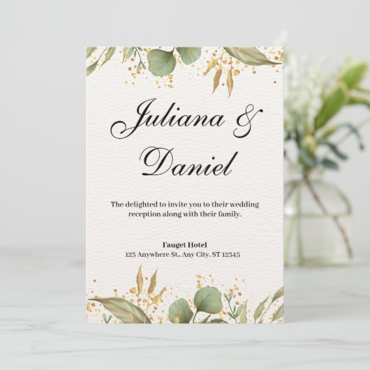 Weddensuitnodiging Kaart (Staand voorkant)