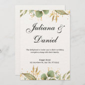 Weddensuitnodiging Kaart (Voorkant / Achterkant)