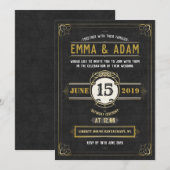 Weddensuitnodiging Kaart (Voorkant / Achterkant)