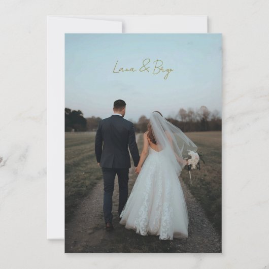 Weddensuitnodiging Kaart (Achterkant)