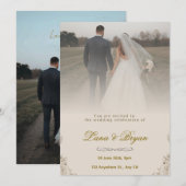 Weddensuitnodiging Kaart (Voorkant / Achterkant)