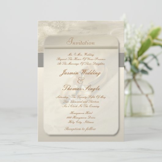 Weddensuitnodiging Kaart (Staand voorkant)