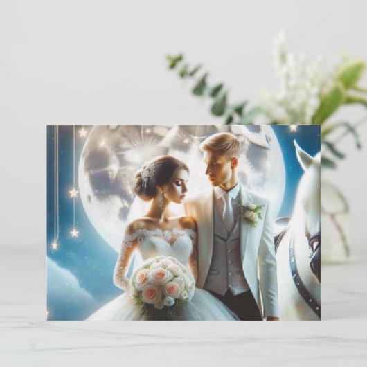 Weddensuitnodiging Kaart (Staand voorkant)