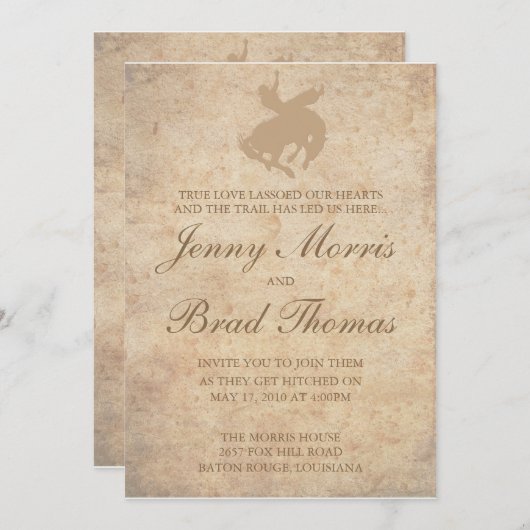 Weddensuitnodiging Kaart (Voorkant / Achterkant)