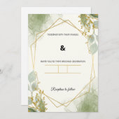 Weddensuitnodiging Kaart (Voorkant / Achterkant)