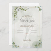 Weddensuitnodiging Kaart (Voorkant / Achterkant)