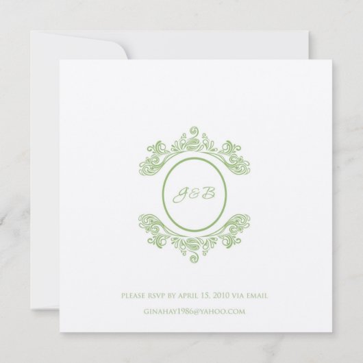 Weddensuitnodiging Kaart (Achterkant)